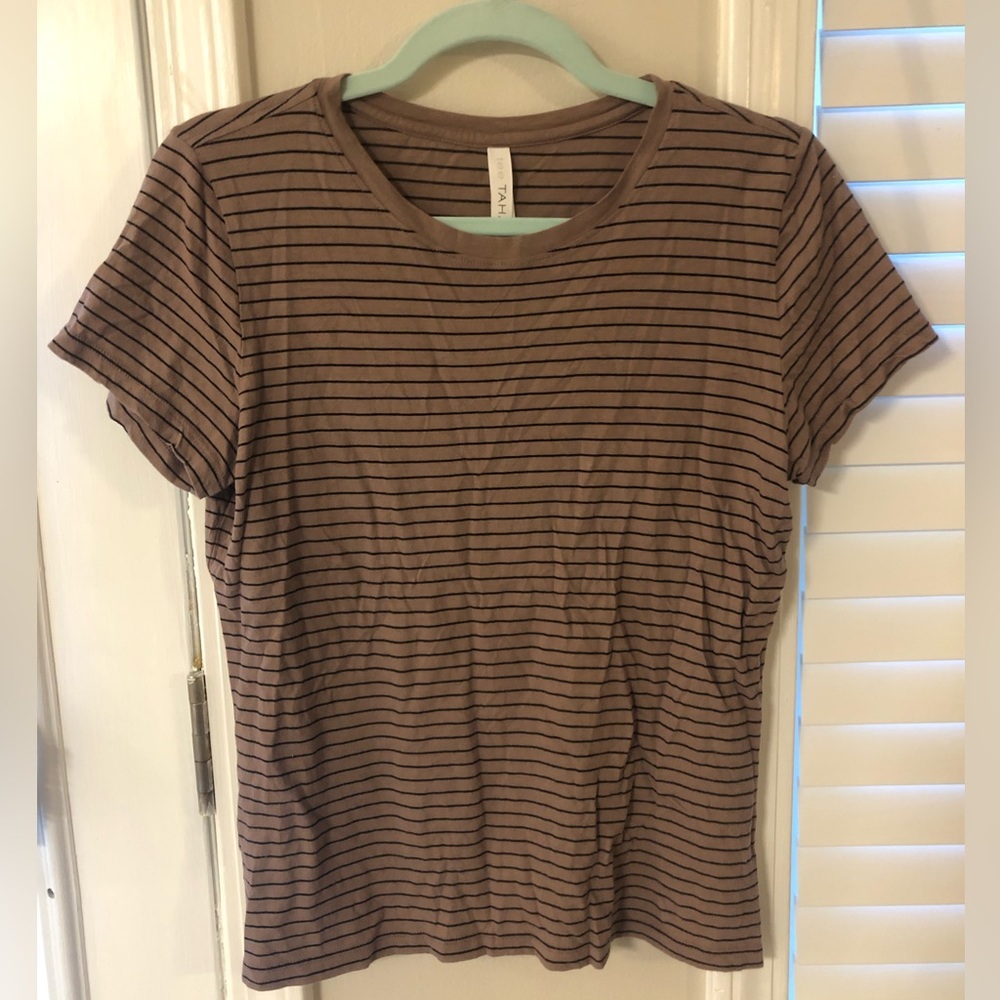 Women’s purple striped shirt